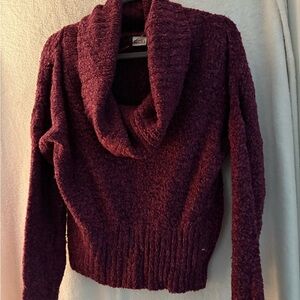 Mudd Rich Plum Cowl Neck Sweater